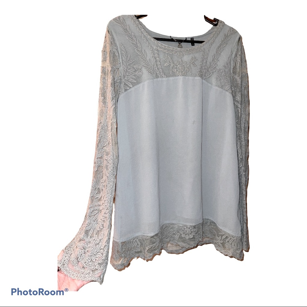 Sage green/ blue Buckle lace top size Small